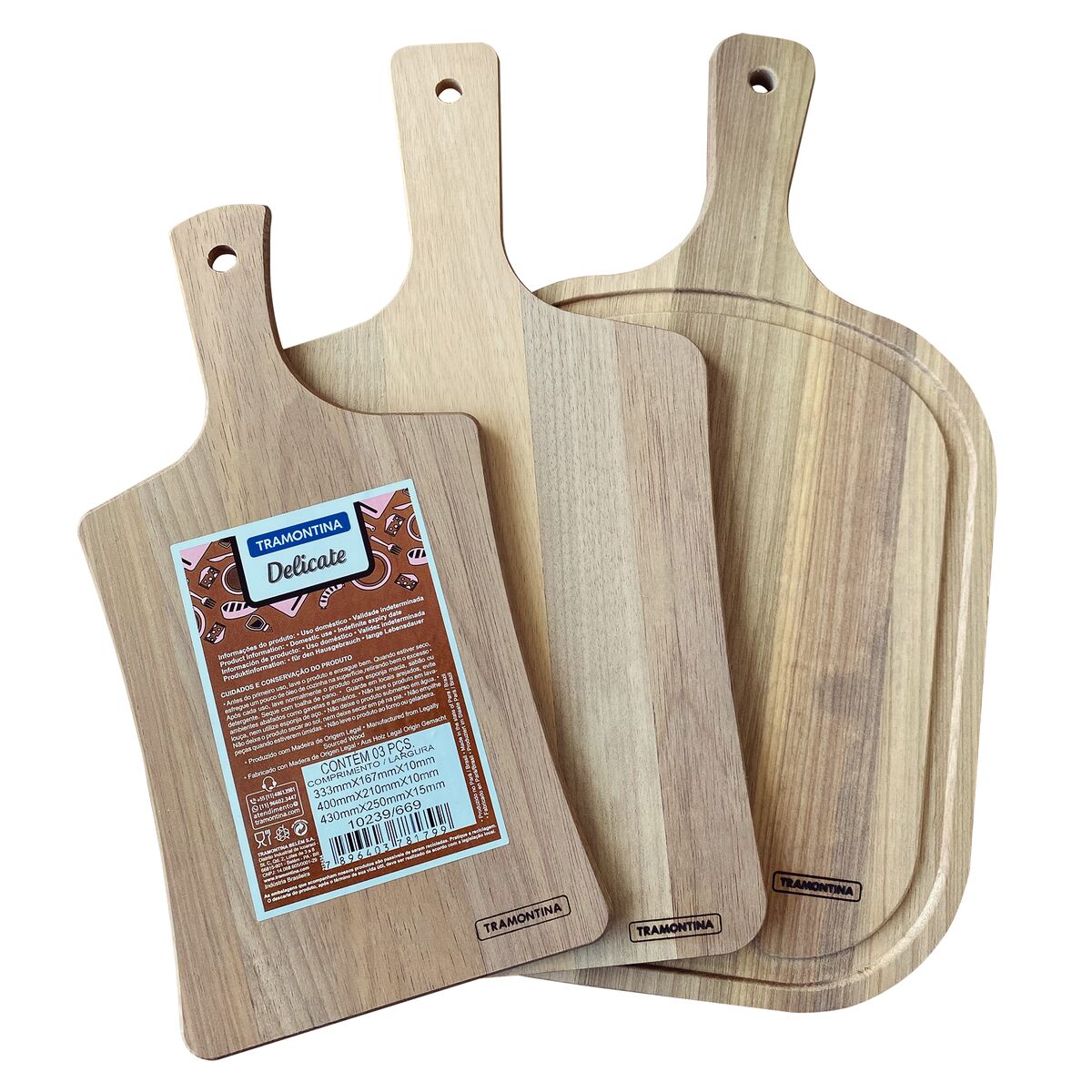 KIT TRAMONTINA DE TABUAS 3 PCS EM MADEIRA TAUARÍ COM ACABAMENTO LIXADO - SKU 10239669 - 2 image number 1