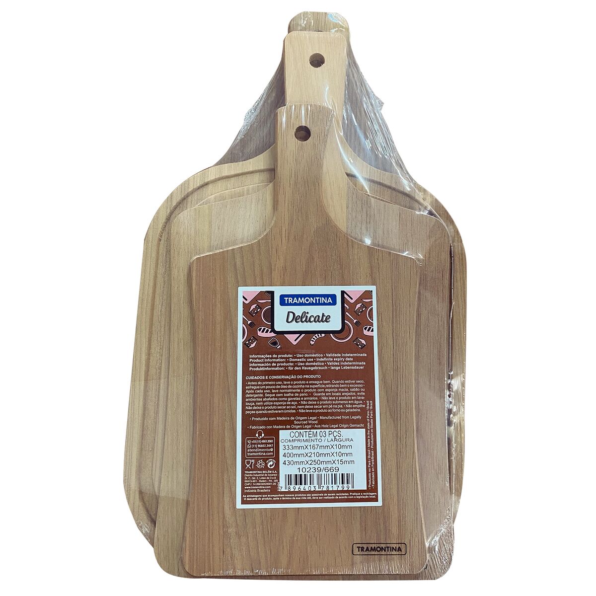 KIT TRAMONTINA DE TABUAS 3 PCS EM MADEIRA TAUARÍ COM ACABAMENTO LIXADO - SKU 10239669 - 1 image number 0