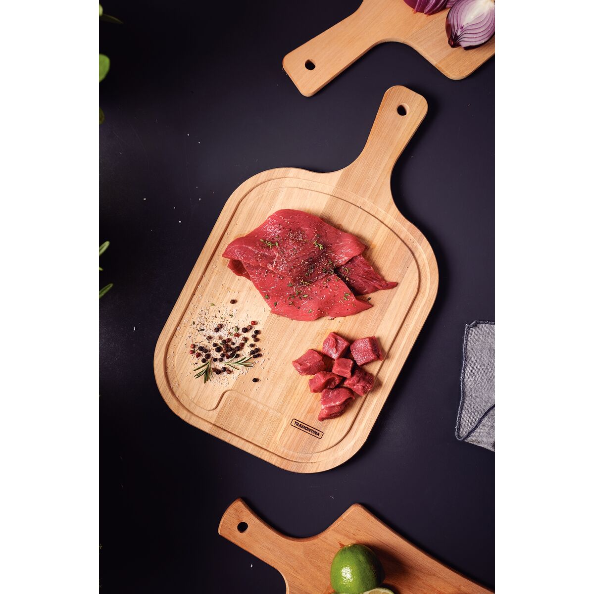 KIT TRAMONTINA DE TABUAS 3 PCS EM MADEIRA TAUARÍ COM ACABAMENTO LIXADO - SKU 10239669 - 5 image number 4