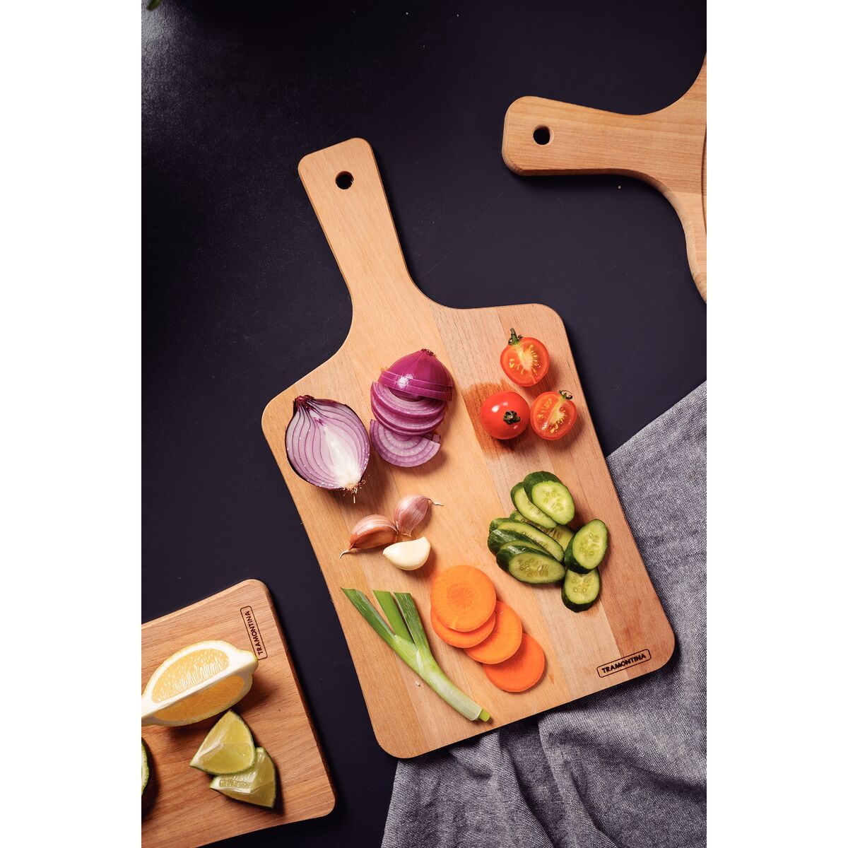 KIT TRAMONTINA DE TABUAS 3 PCS EM MADEIRA TAUARÍ COM ACABAMENTO LIXADO - SKU 10239669 - 8 image number 7