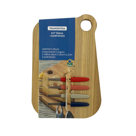 Kit T&aacute;bua e Garfos para Petiscos Tramontina 5 pe&ccedil;as - SKU 10239808