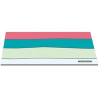 Tramontina 25x35 cm rectangular white glass worktop saver with colorful pattern