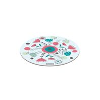 Tramontina 40 cm round white glass worktop saver with floral pattern