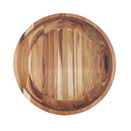 Gamela Redonda Tramontina Em Madeira Teca Com Acabamento Em Óleo Mineral - SKU 13476051