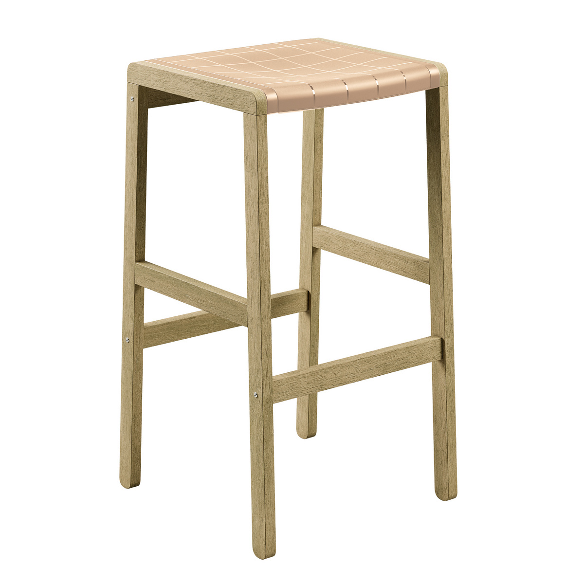 Banqueta Alta Tramontina Potenza Camur&ccedil;a em Madeira Tauari FSC com Acabamento Natural - SKU 13719380 - 1 image number 0