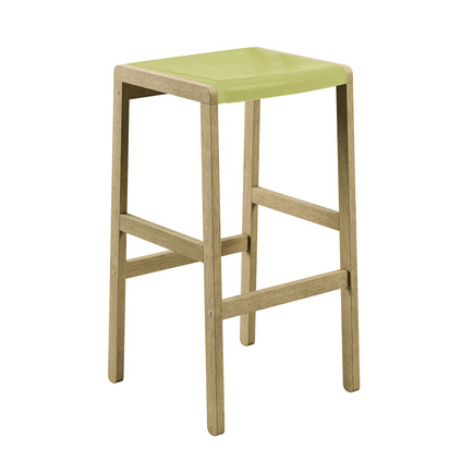 Banqueta Alta Tramontina Potenza Salvia em Madeira Tauari FSC com Acabamento Natural - SKU 13720380