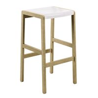 Banqueta Alta Tramontina Potenza Branca em Madeira Tauari FSC com Acabamento Natural - SKU 13721380 - 1 image number 0