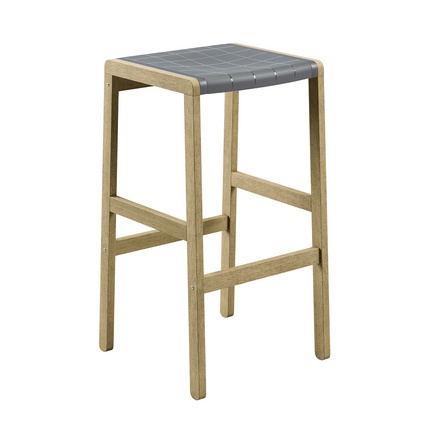 Banqueta Alta Tramontina Potenza Grafite em Madeira Tauari FSC com Acabamento Natural - SKU 13722380