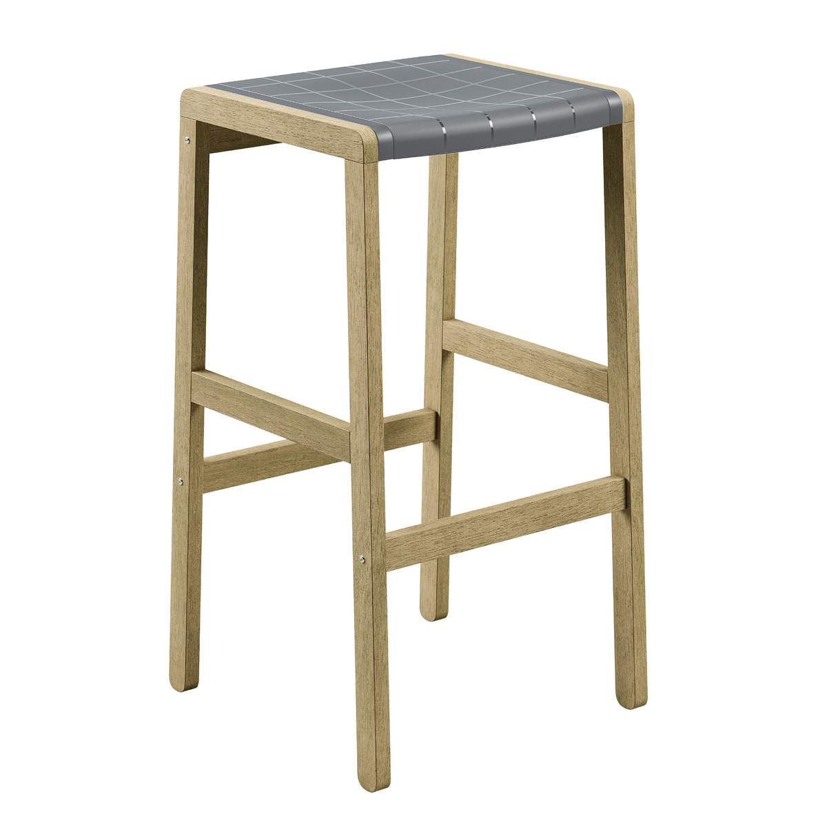 Banqueta Alta Tramontina Potenza Grafite em Madeira Tauari FSC com Acabamento Natural - SKU 13722380 - 1 image number 0