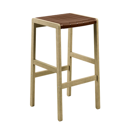 Banqueta Alta Tramontina Potenza Marrom em Madeira Tauari FSC com Acabamento Natural - SKU 13723380 - 1