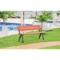 Banco de Madeira 3 Lugares com Base Fundida Preta Urban - SKU 13774196 - 5 image number 4