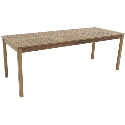 FSC MESA TRAMONTINA RETANGULAR 1,97M EM MDEIRA TECA COM ACABAMENTO NATURAL LIXADO - SKU 13888351