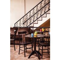 Mesa de Madeira Tramontina Redonda Viena em Madeira Tauarí Amêndoa 2 Lugares 60 cm Cor Tabaco - SKU 14005460 - 3 image number 2