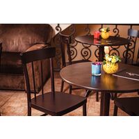 Mesa de Madeira Tramontina Redonda Viena em Madeira Tauarí Amêndoa 2 Lugares 60 cm Cor Tabaco - SKU 14005460 - 2 image number 1