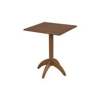 Tramontina 60 cm square table in almond-colored Tauari wood, seats 4