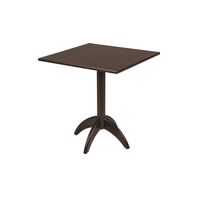 Tramontina 70 cm Square Table in Dark Brown-Colored Tauari Wood, Seats 4