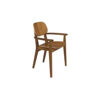 Tramontina London chair with arms, in almond-colored Tauari wood