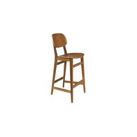Tramontina London bar stool in almond-colored Tauari wood