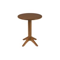 Tramontina London 60 cm round table in almond-colored Tauari wood, seats 2