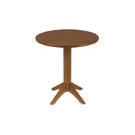 Tramontina London 70 cm round table in almond-colored Tauari wood, seats 2