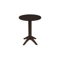 Tramontina London 60 cm Round Table in Dark Brown-Colored Tauari Wood, Seats 2