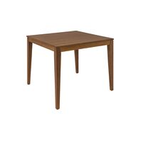 Tramontina London 80 cm square table in almond-colored Tauari wood, seats 4