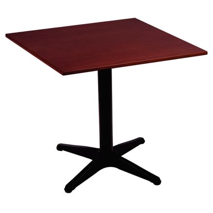Mesa Retangular Tramontina Coluna Preto com acabamento Castanho Escuro e base em alum&iacute;nio - SKU 14069462