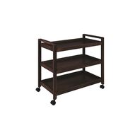 Tramontina London gourmet trolley cart with wheels in tobacco-colored Tauari wood