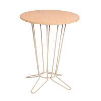 Mesa Redonda Coluna Central Tramontina Barcelona em Multilaminado Natural com Base em A&ccedil;o Acabamento Fendi 60 cm - SKU 14145066 - 1 image number 0
