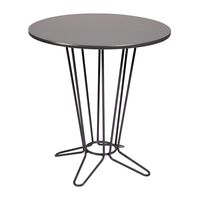 Mesa Redonda Coluna Central Tramontina Barcelona em Multilaminado Grafite com Base em A&ccedil;o Acabamento Grafite 70 cm Cor Grafite - SKU 14145575 - 1 image number 0