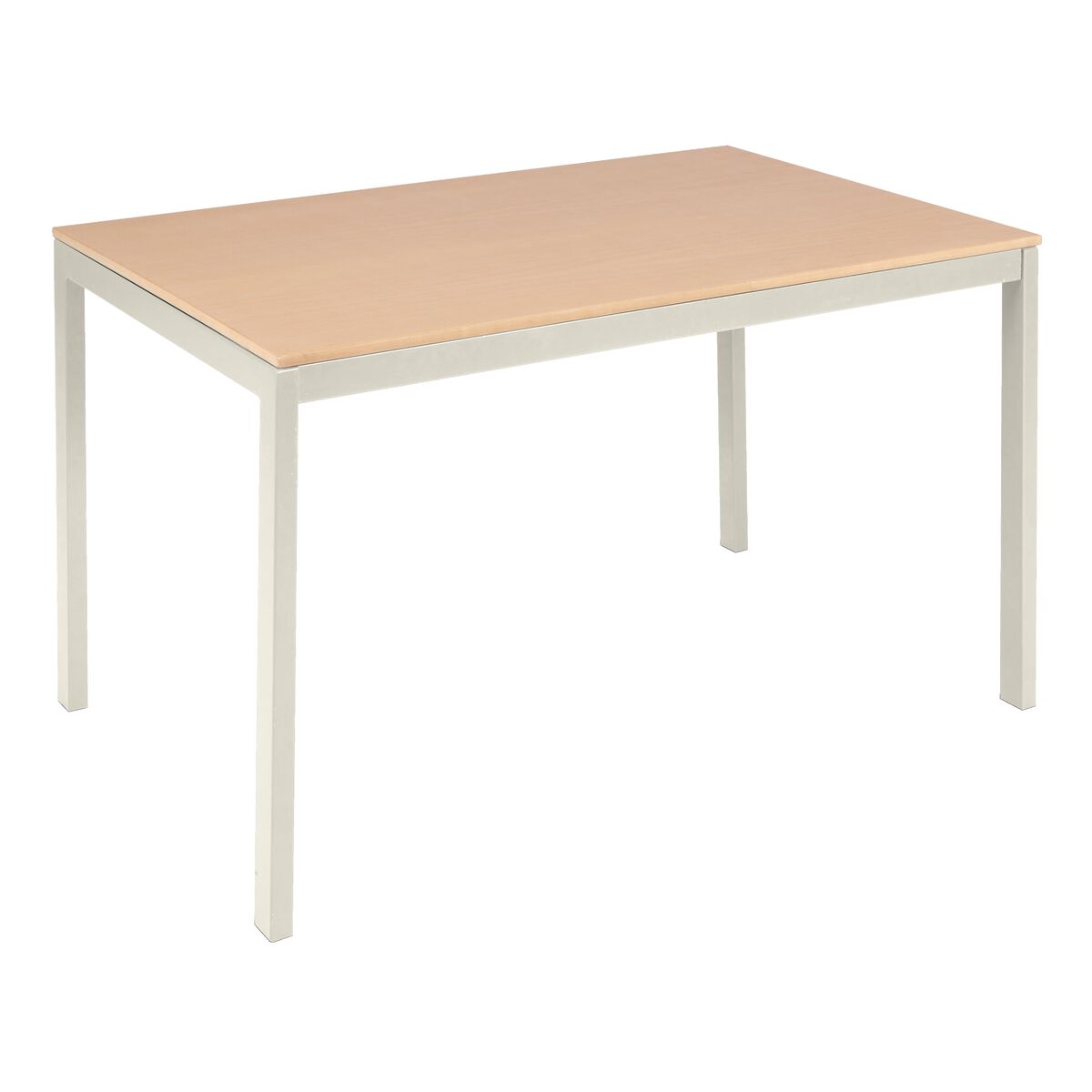 Mesa Retangular Tramontina Barcelona em Multilaminado Natural com Base em A&ccedil;o Acabamento Fendi 120x80 cm - SKU 14150086 - 1 image number 0