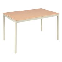Mesa Retangular Tramontina Barcelona em Multilaminado Natural com Base em A&ccedil;o Acabamento Fendi 120x80 cm - SKU 14150086 - 1 image number 0