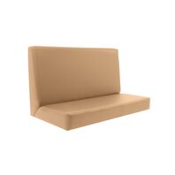 Tramontina Piazza booth cushion with smooth beige leatherette upholstery, 1.2 m