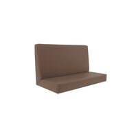 Tramontina Piazza booth cushion with smooth coffee leatherette upholstery, 1.2 m