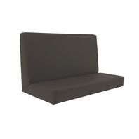 Tramontina Piazza booth cushion with smooth black leatherette upholstery, 1.2 m