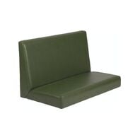 Tramontina Piazza booth cushion with smooth green leatherette upholstery, 1.2 m
