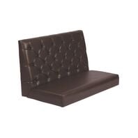 Tramontina Piazza booth cushion with tufted coffee leatherette upholstery, 1.2 m