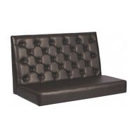 Tramontina Piazza booth cushion with tufted black leatherette upholstery, 1.2 m