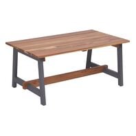 Tramontina Teak and Tauari Wood Mistral Coffee Table with a Varnished Finish