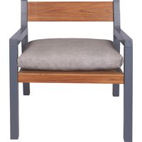 Poltrona com Estofado Tramontina Mistral em Madeira Teca e Tauari com Acabamento Envernizado Cor Cinza - SKU 14562051 - 3 image number 2