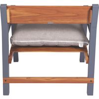 Poltrona com Estofado Tramontina Mistral em Madeira Teca e Tauari com Acabamento Envernizado Cor Cinza - SKU 14562051 - 2 image number 1