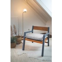 Poltrona com Estofado Tramontina Mistral em Madeira Teca e Tauari com Acabamento Envernizado Cor Cinza - SKU 14562051 - 5 image number 4