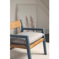 Poltrona com Estofado Tramontina Mistral em Madeira Teca e Tauari com Acabamento Envernizado Cor Cinza - SKU 14562051 - 8 image number 7