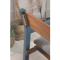 Poltrona com Estofado Tramontina Mistral em Madeira Teca e Tauari com Acabamento Envernizado Cor Cinza - SKU 14562051 - 12 image number 11