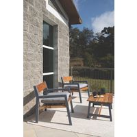 Poltrona com Estofado Tramontina Mistral em Madeira Teca e Tauari com Acabamento Envernizado Cor Cinza - SKU 14562051 - 9 image number 8