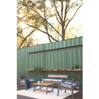 Poltrona com Estofado Tramontina Mistral em Madeira Teca e Tauari com Acabamento Envernizado Cor Cinza - SKU 14562051 - 11 image number 10