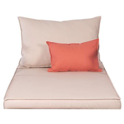 Estofado para ChaiseTramontina Mood em Tecido Imperme&aacute;vel Bege e Coral - SKU 14992005