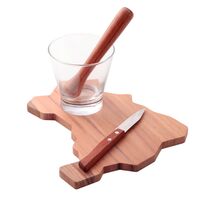 Kit Caipirinha Brasil com T&aacute;bua + Amassador + Faca 3" + Copo 350ml Tramontina - SKU 10239322 - 1 image number 0