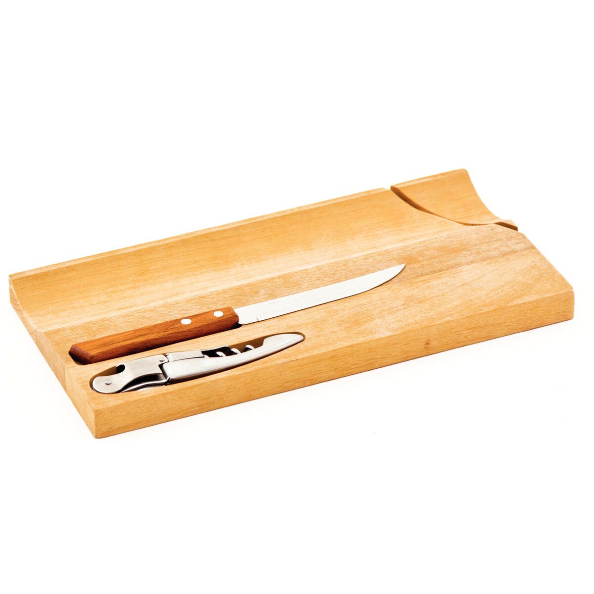 Kit para Salame e Vinho com T&aacute;bua + Faca 5" + Saca-Rolhas - SKU 10239390 - 1 image number 0