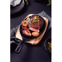 T&aacute;bua para Churrasco Tramontina Mix Grill Oval em Ferro Fundido com Base em Madeira Mista com Cabo 38,5 x 19 cm - SKU 10239638 - 3 image number 2